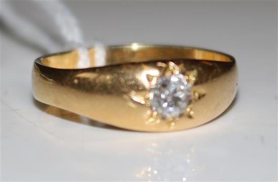 Gypsy set diamond ring
